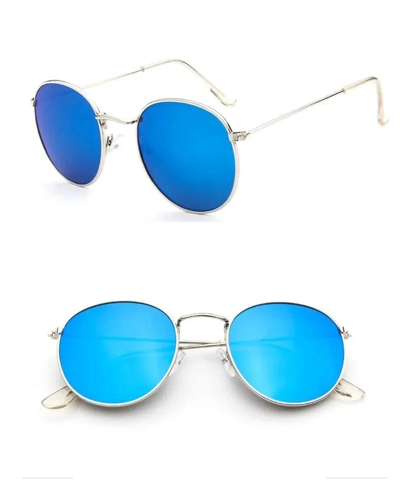 Women's Alloy Frame Polycarbonate Lens Round Shaped Sunglasses