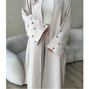 Women's Arabian Polyester Full Sleeve Solid Pattern Casual Abaya