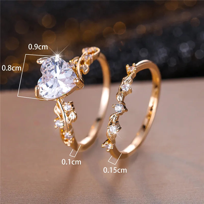 Women's Cubic Zirconia Geometric Shape Prong Setting Trendy Ring