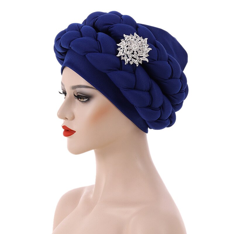 Women's Arabian Polyester Headwear Solid Pattern Casual Hijabs