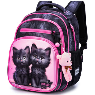 Kid's Polyester Zipper Closure Printed Trendy School Backpack