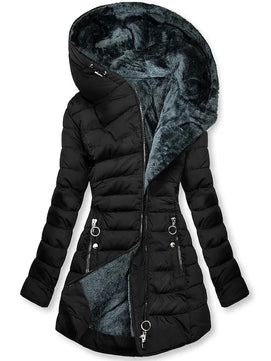 Women's Polyester Long Sleeves Padded Pattern Casual Wear Jacket