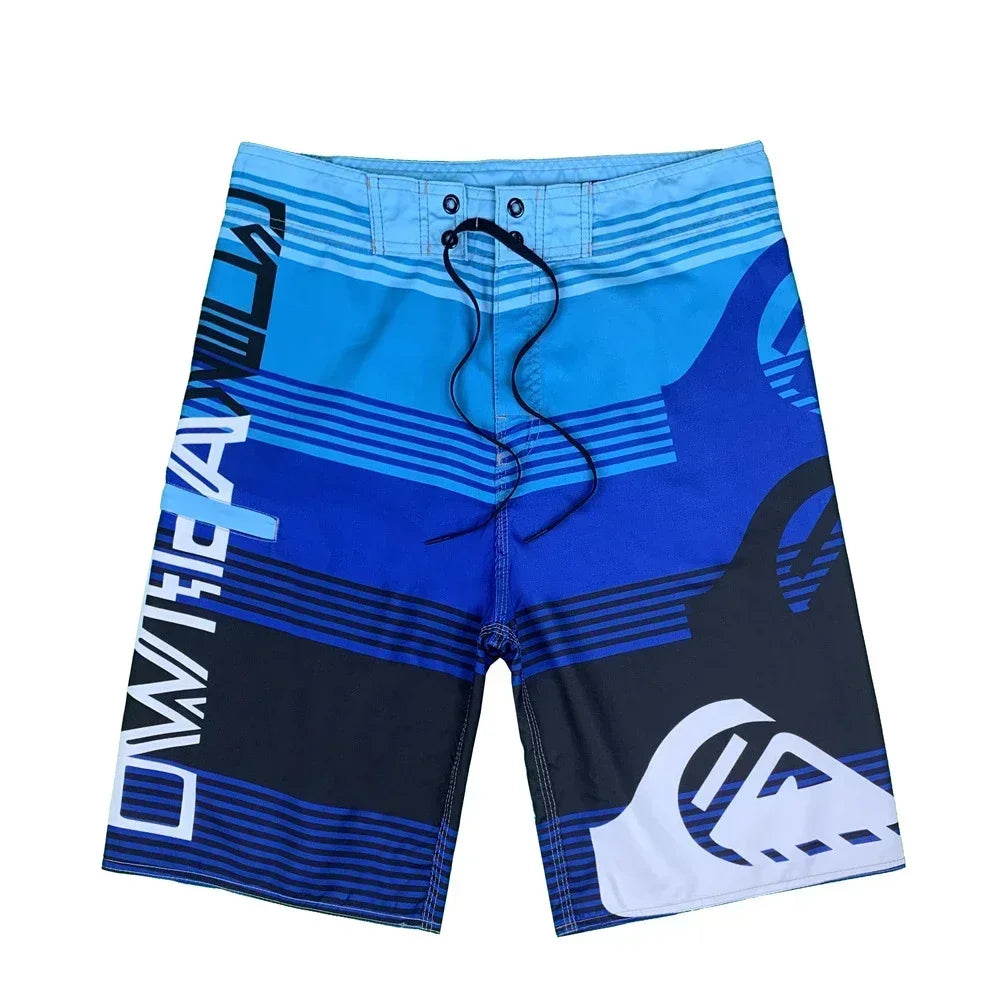 Men's Polyester Drawstring Closure Quick-Dry Swimwear Shorts