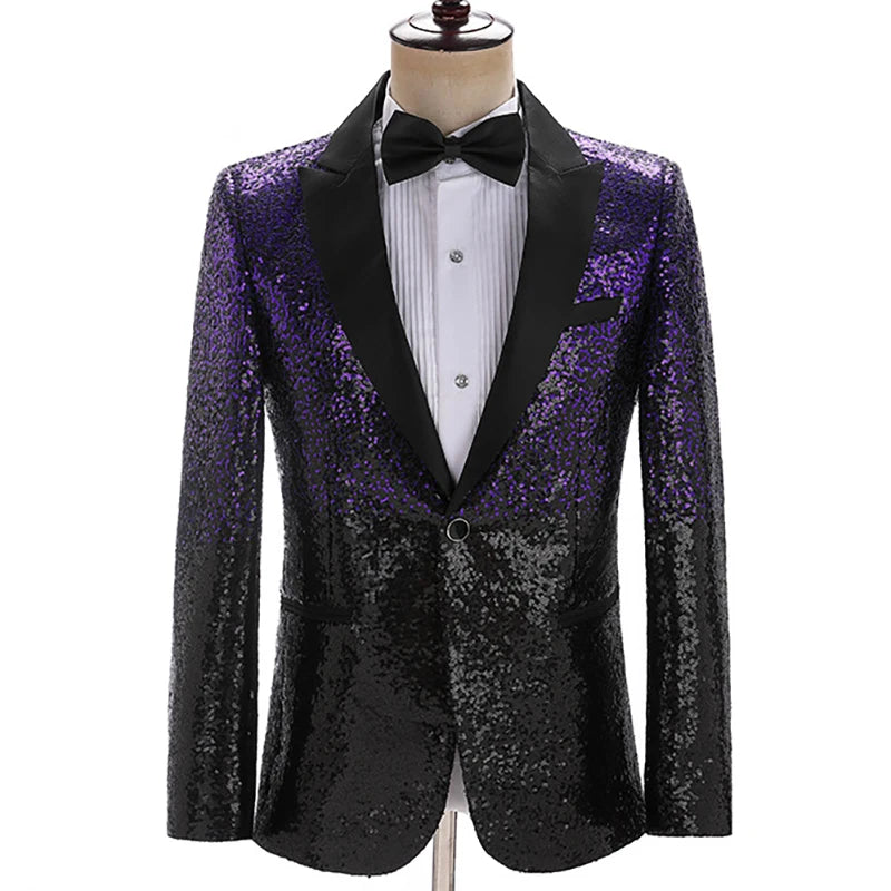 Men's Polyester Full Sleeve Single Button Closure Wedding Blazer