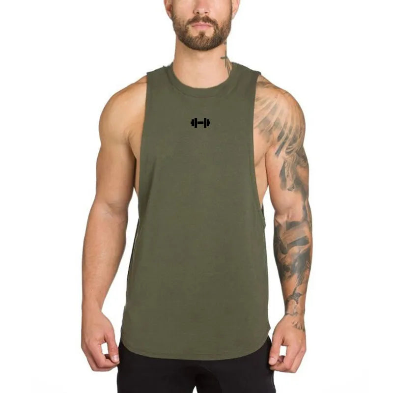 Men's O-Neck Sleeveless Quick Dry Compression Gym Wear Shirt