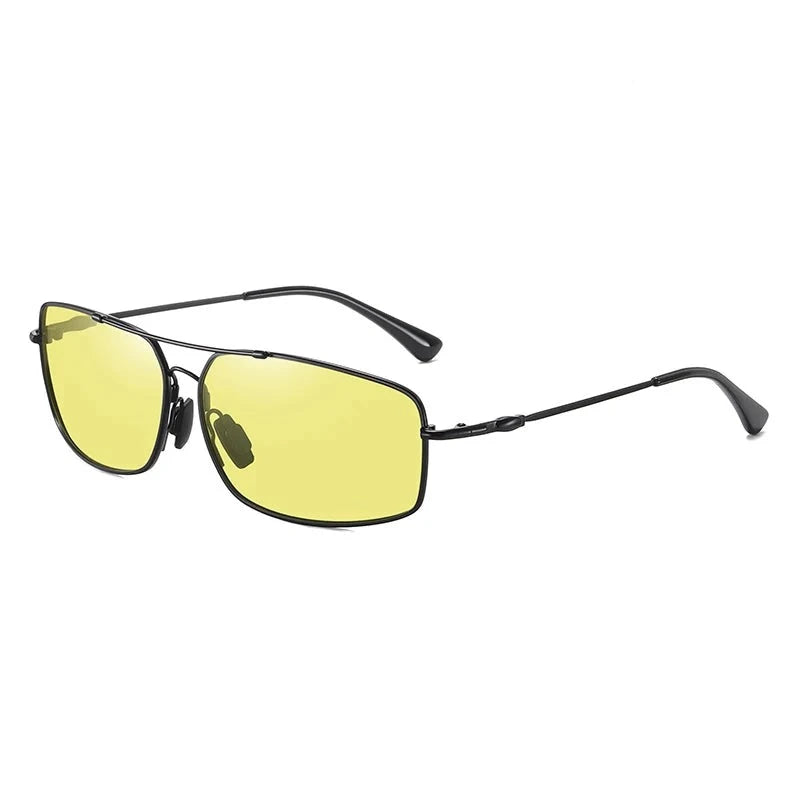 Men's Alloy Frame Polycarbonate Lens Rectangle Shaped Sunglasses