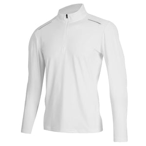 Men's Spandex O-Neck Long Sleeves Solid Pattern Sport T-Shirt