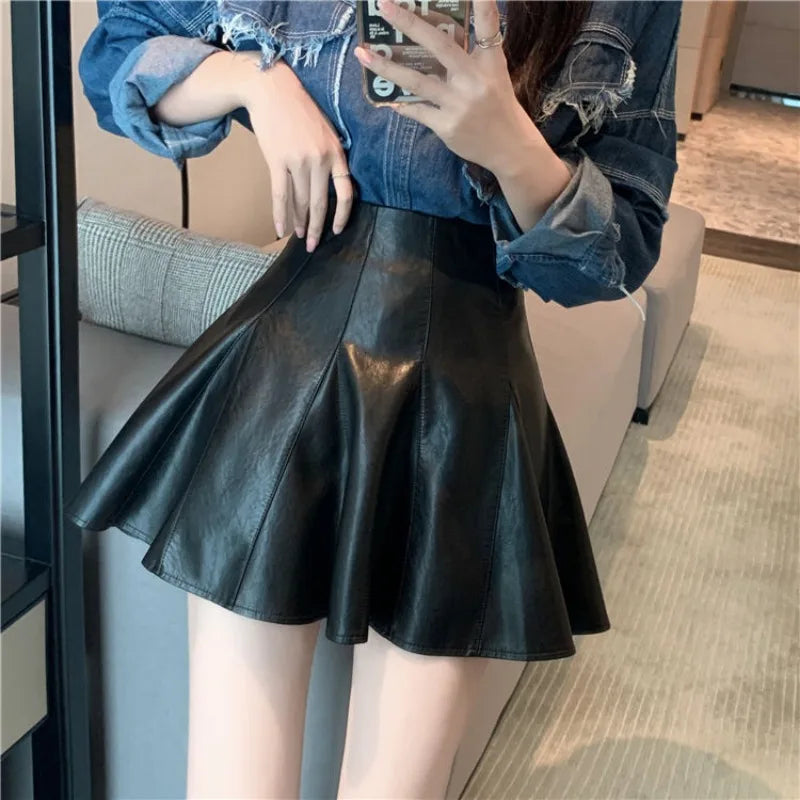 Women's Polyester High Waist Pleated Pattern Casual Wear Skirts