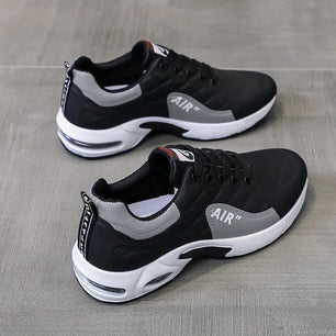 Men's Synthetic Round Toe Lace-Up Closure Running Sport Sneakers