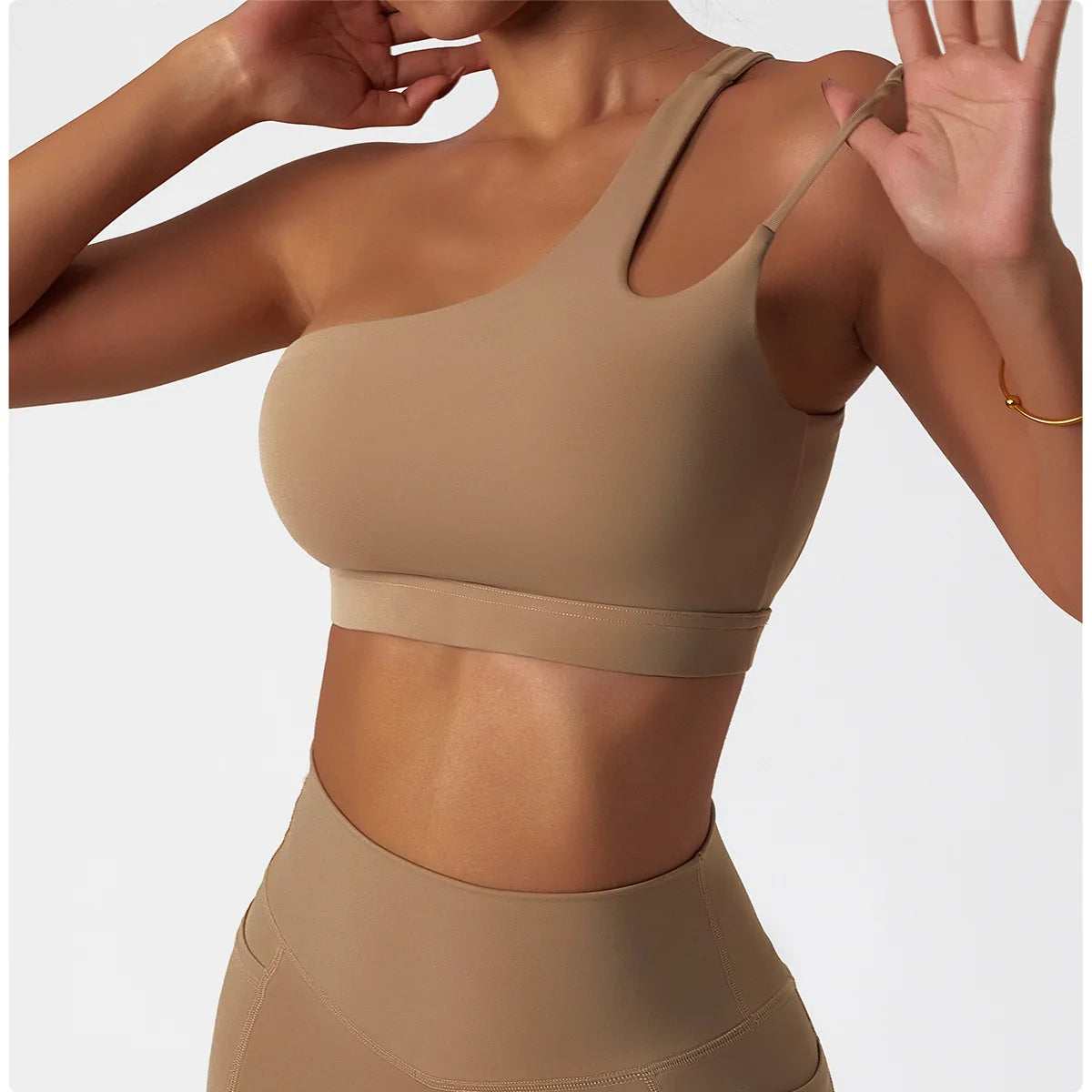 Women's Nylon Sleeveless Shockproof Yoga Workout Crop Top