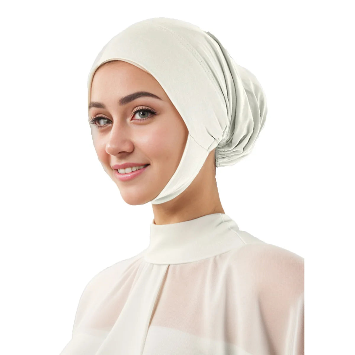 Women's Arabian Polyester Headwear Solid Pattern Casual Hijabs