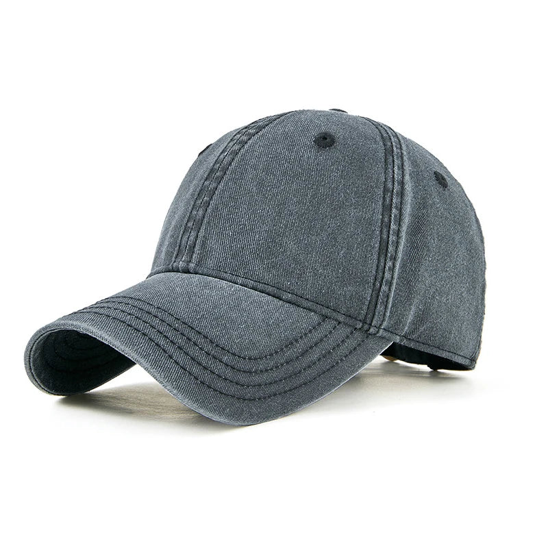 Men's Cotton Adjustable Strap Sun Protection Casual Baseball Cap