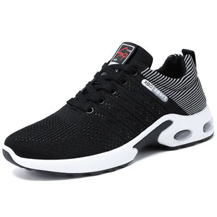 Men's Mesh Round Toe Lace-Up Closure Breathable Sports Wear Shoes