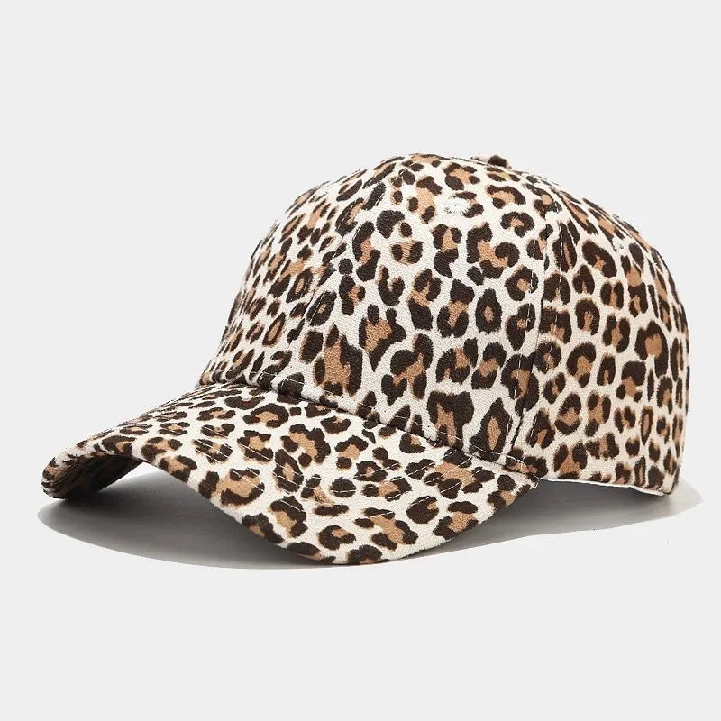 Women's Cotton Leopard Pattern Casual Wear Winter Baseball Hat