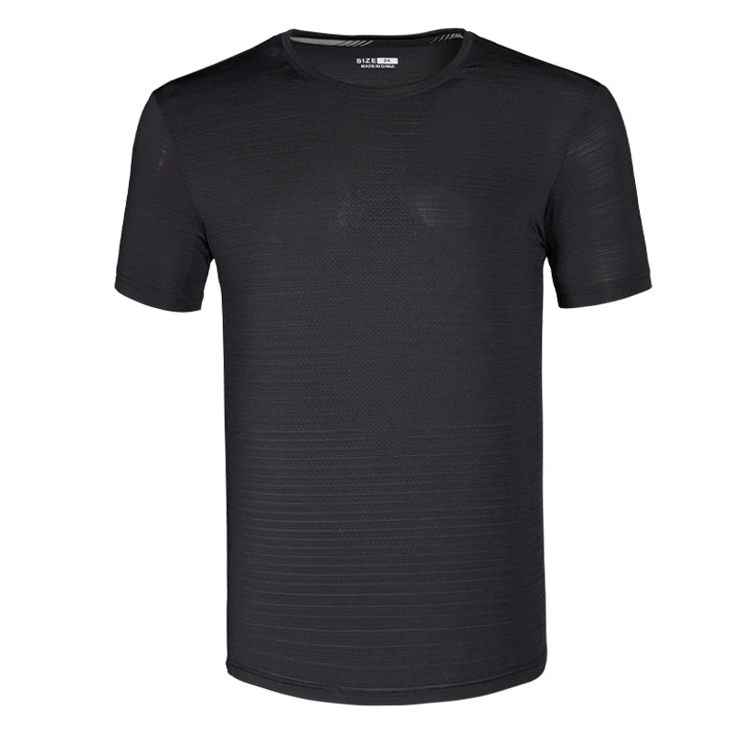 Men's Nylon Short Sleeve Pullover Closure Sportswear T-Shirt