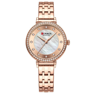 Women's Alloy Case Bracelet Closure Waterproof Quartz Watch