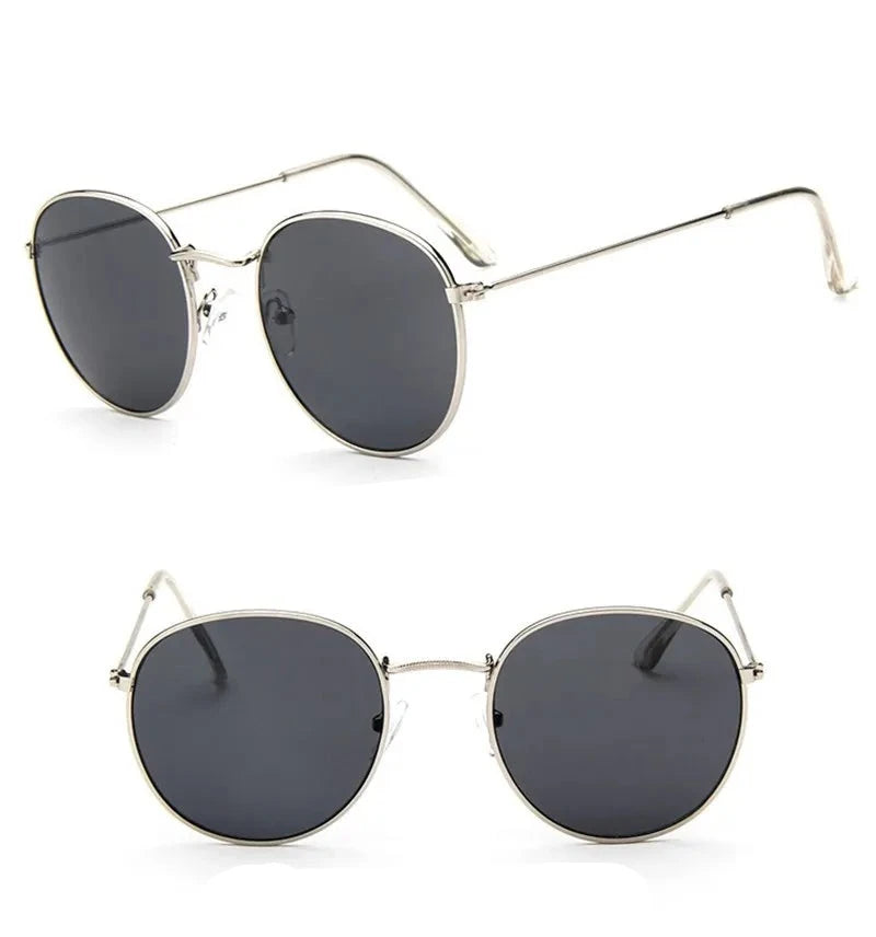 Women's Alloy Frame Polycarbonate Lens Round Shape Sunglasses