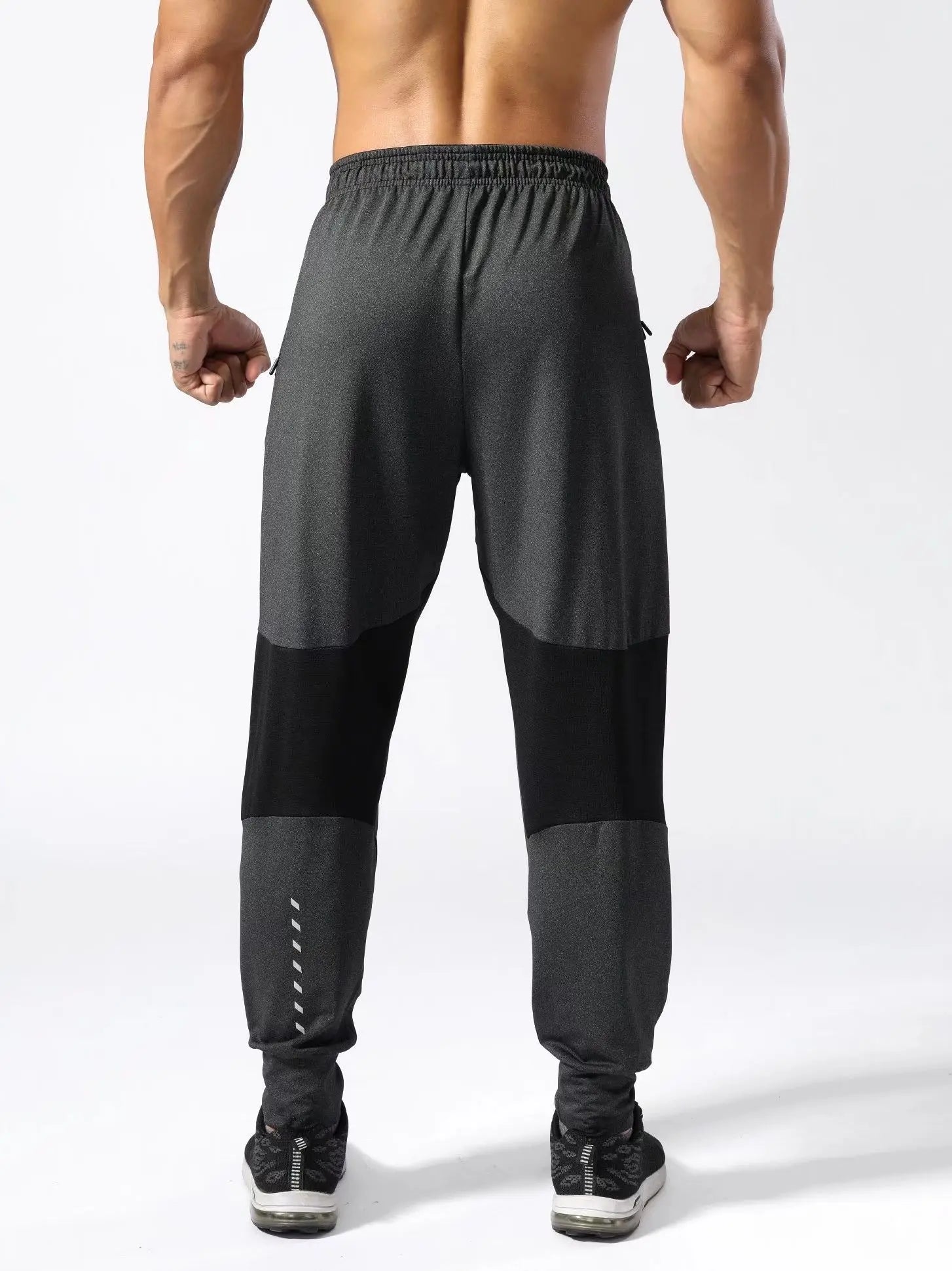 Men's Polyester Elastic Closure Quick-Drying Gymwear Trousers