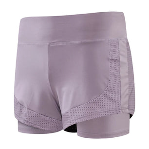 Women's Nylon Solid Pattern Breathable Gym Wear Trendy Shorts