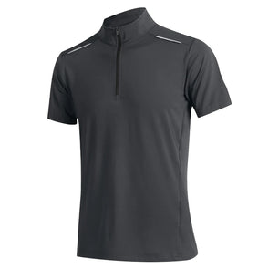 Men's Nylon Short Sleeves Solid Pattern Breathable Sport T-Shirt