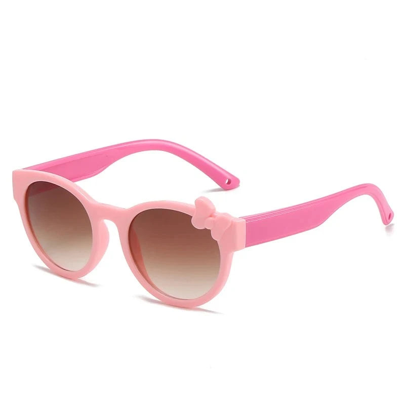 Kid's Plastic Frame Lens Polarized Round Shaped UV400 Sunglasses