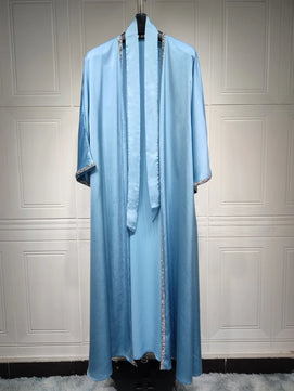 Women's Arabian Polyester Full Sleeve Solid Pattern Casual Abaya