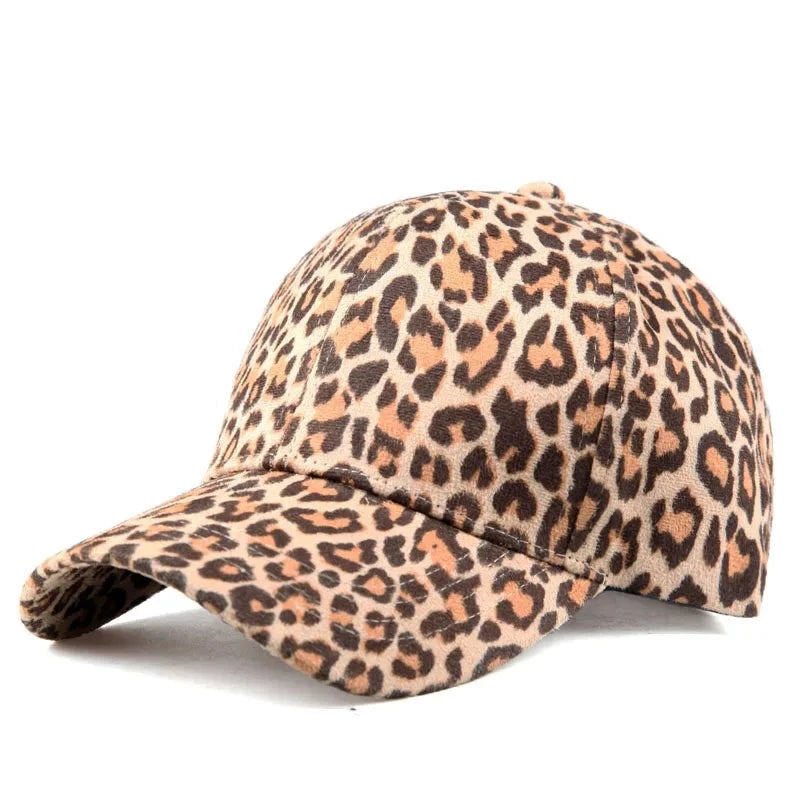 Women's Cotton Leopard Pattern Casual Wear Winter Baseball Hat