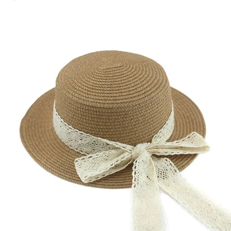 Women's Straw Solid Pattern Glamorous Sun Protection Beach Hat