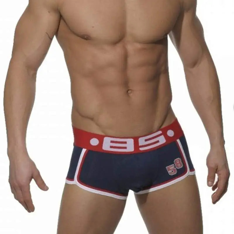 Men's Cotton Digits Pattern Underpants Underwear Boxer Shorts