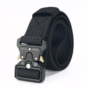 Men's Canvas Buckle Closure Solid Pattern Casual Military Belts