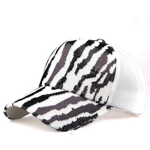 Women's Acrylic Adjustable Strap Sequined Casual Baseball Cap