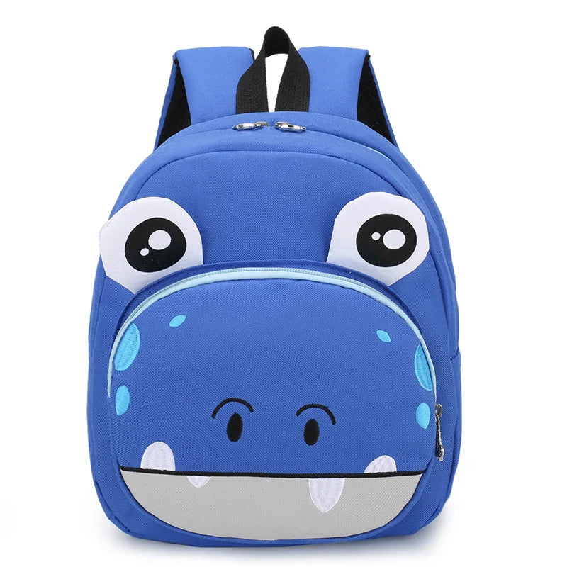 Kid's Nylon Zipper Closure Animal Pattern Trendy School Backpack