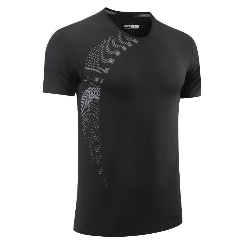 Men's Polyester Short Sleeve Pullover Closure Sportswear T-Shirt