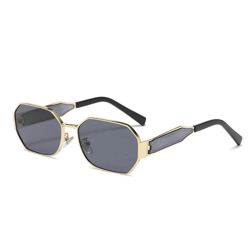 Women's Alloy Frame Acrylic Lens Square Shaped Trendy Sunglasses