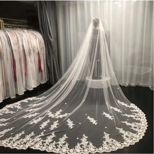 Women's Polyester Applique Edge One-Layer Bridal Wedding Veils