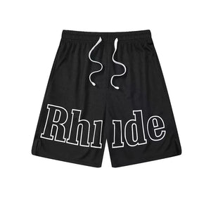 Men's Polyester Drawstring Closure Quick Dry Letter Pattern Shorts