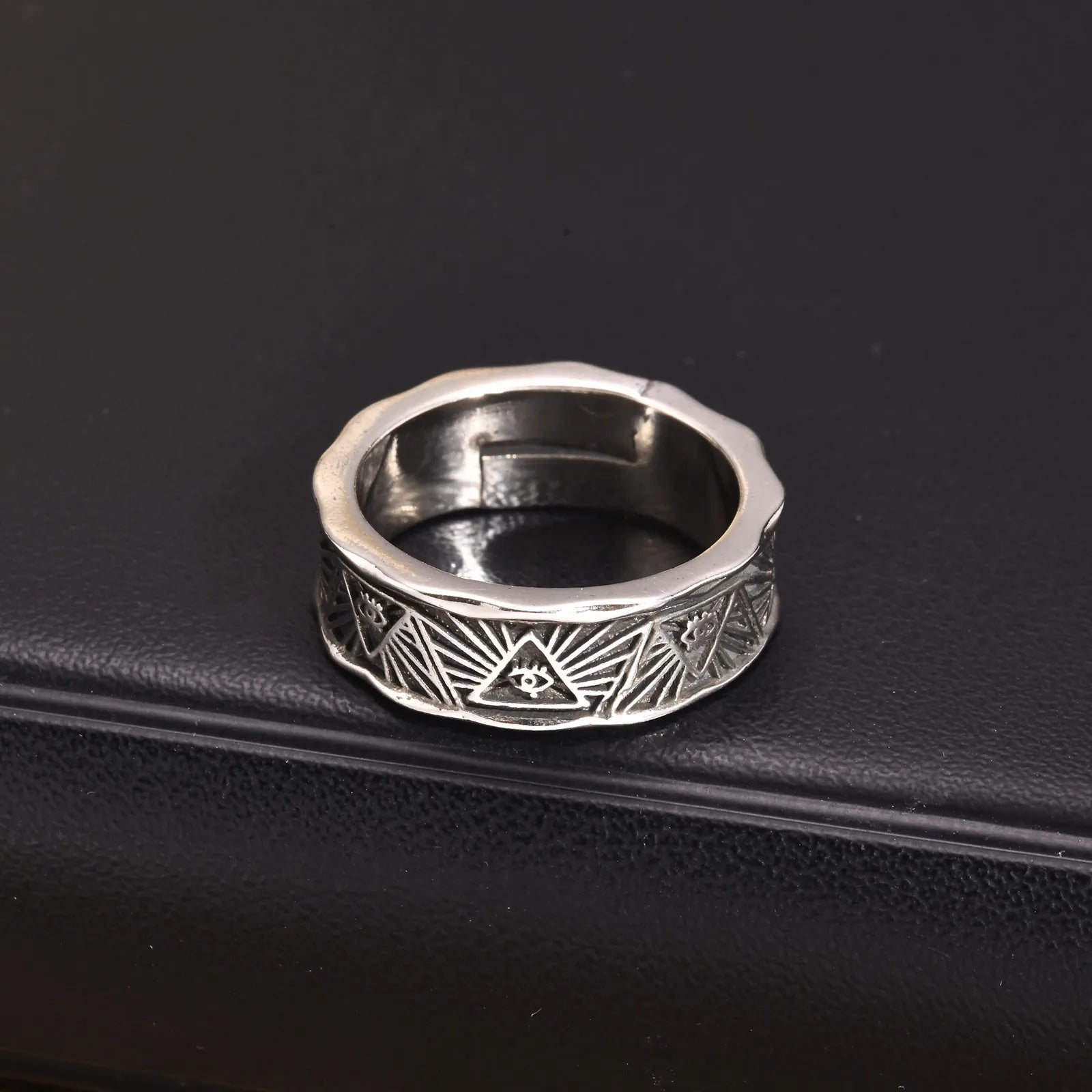 Men's Metal Copper Adjustable Geometric Shaped Wedding Ring