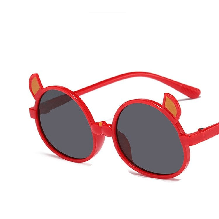 Kid's Resin Frame UV400 Protection Cartoon Pattern Sunglasses