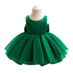 Kid's Girl Polyester O-Neck Sleeveless Pleated Pattern Dress