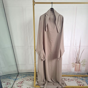 Women's Arabian Polyester Full Sleeve Solid Pattern Casual Abaya