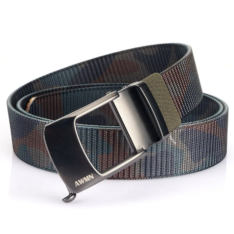 Men's Canvas Automatic Buckle Solid Pattern Casual Wear Belts