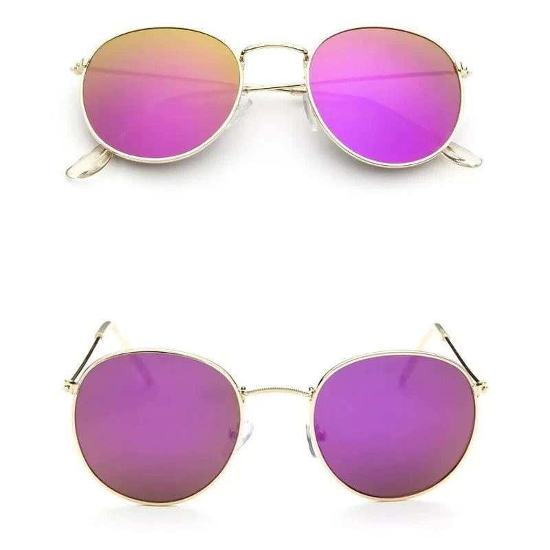 Women's Alloy Frame Polycarbonate Lens Round Shape Sunglasses