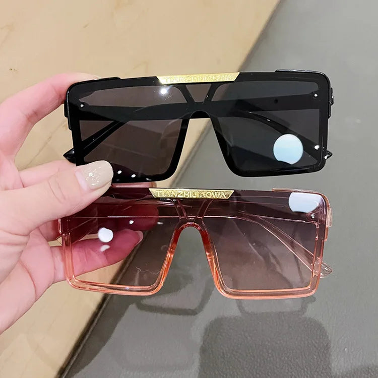 Kid's Resin Frame Acrylic Lens Square UV400 Trendy Sunglasses