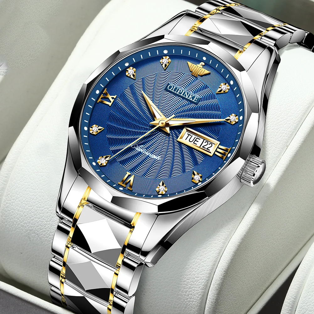 Men's Automatic Tungsten Steel Mechanical Waterproof Watches