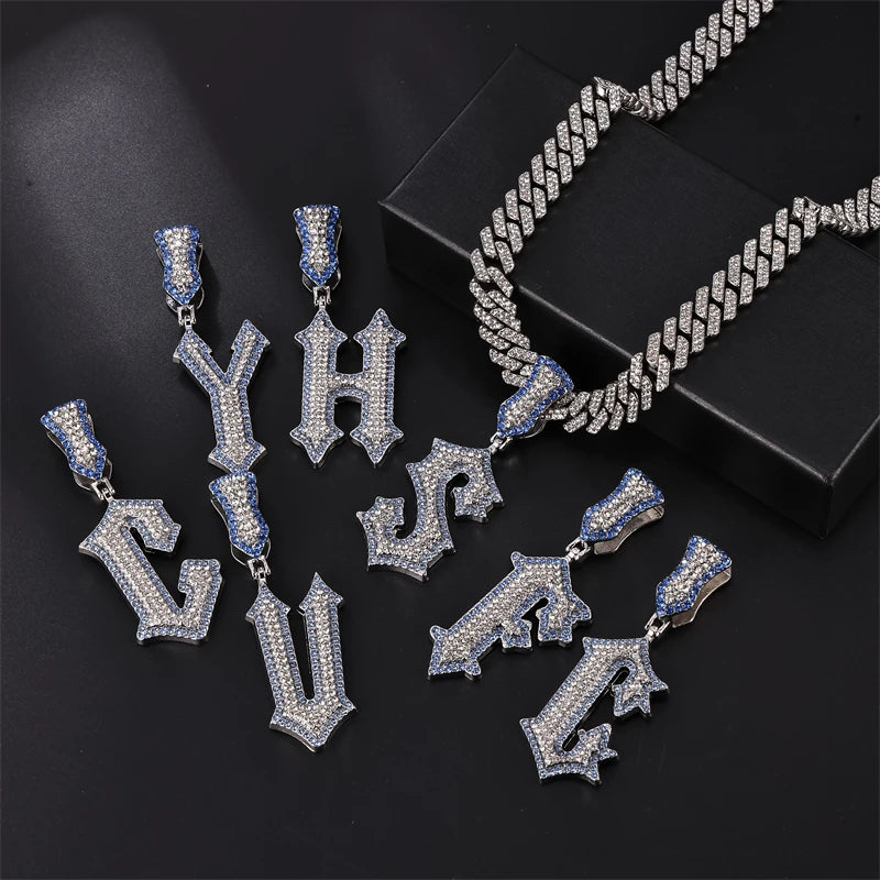 Men's Metal Copper Link Chain Hip-Hop Alphabetic Necklace