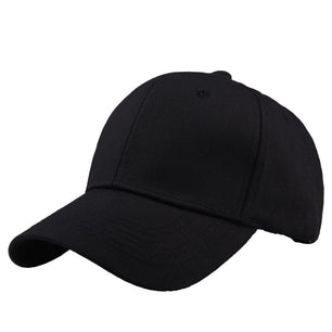 Men's Cotton Adjustable Strap Sun Protection Solid Baseball Cap