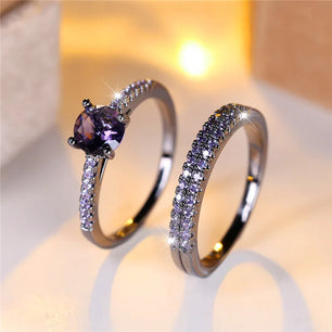 Women's Cubic Zirconia Geometric Shape Prong Setting Trendy Ring