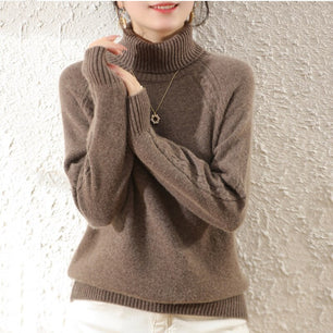 Women's Acrylic Turtleneck Full Sleeves Casual Pullover Sweater