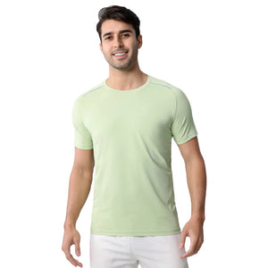 Men's Nylon Short Sleeve Pullover Closure Sportswear T-Shirt