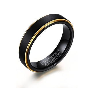 Men's Metal Tungsten Geometric Pattern Classic Wedding Ring